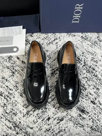 Dior — נעלי לופר מעור גריינדי לגברים — תמונה 4