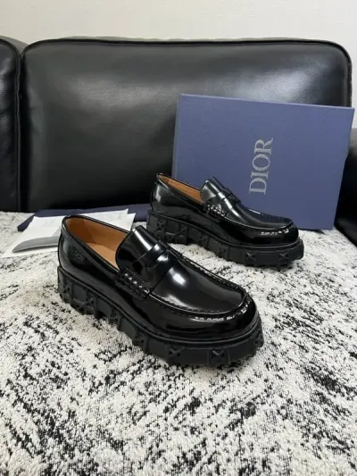 Dior — נעלי לופר מעור גריינדי לגברים — תמונה 5