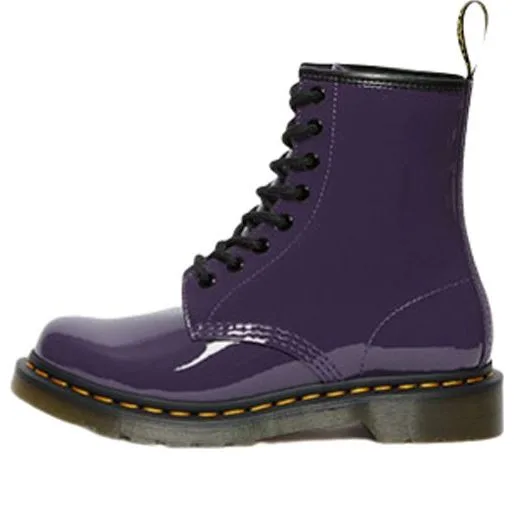Dr. Martens Lens Patent Leather 8 Martin boots Black Purple