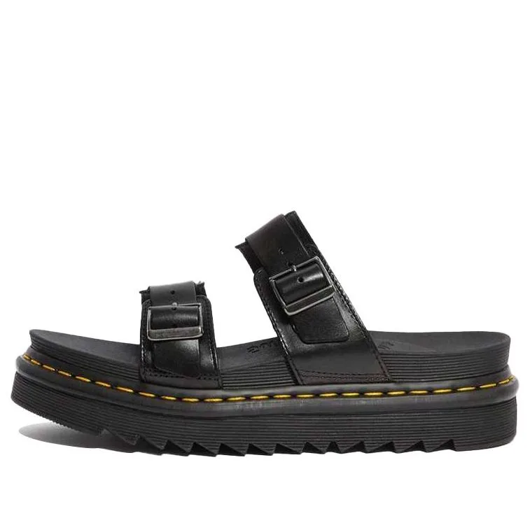 Dr. Martens Myles Brando Leather Sandals Black