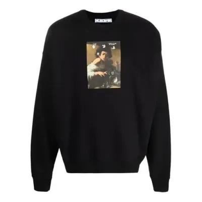 Men's Off-White FW21 Caravaggio Printing Loose Fit Black — תמונה 1