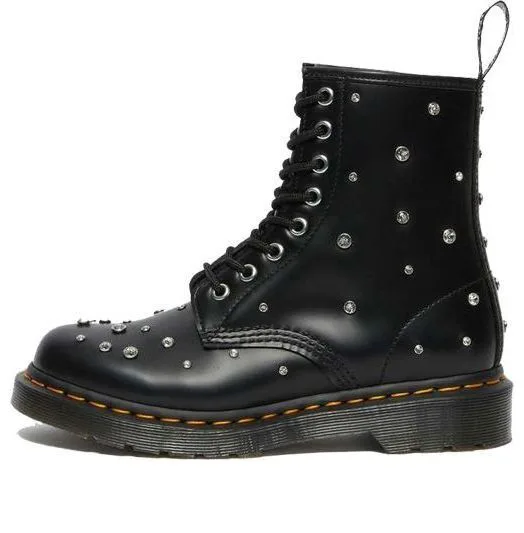 Swarovski x Dr. Martens 1460 Martin Boots Black