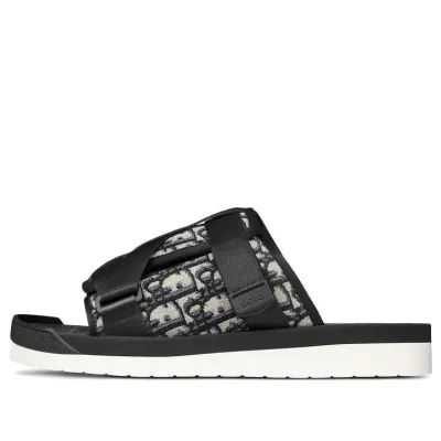 DIOR Alpha Oblique Slippers Black — תמונה 1