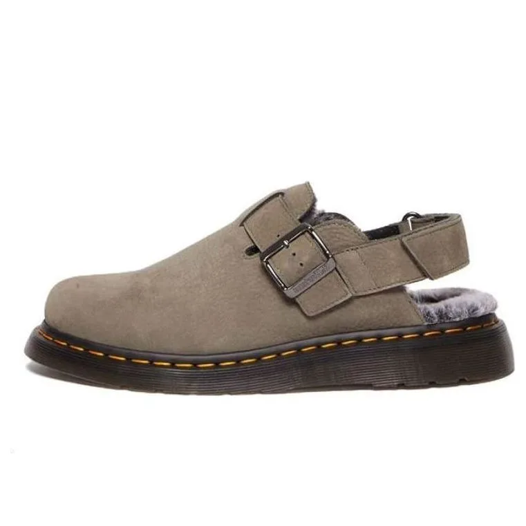 Dr. Martens Jorge II Faux Fur Lined Nubuck Slingback Mules