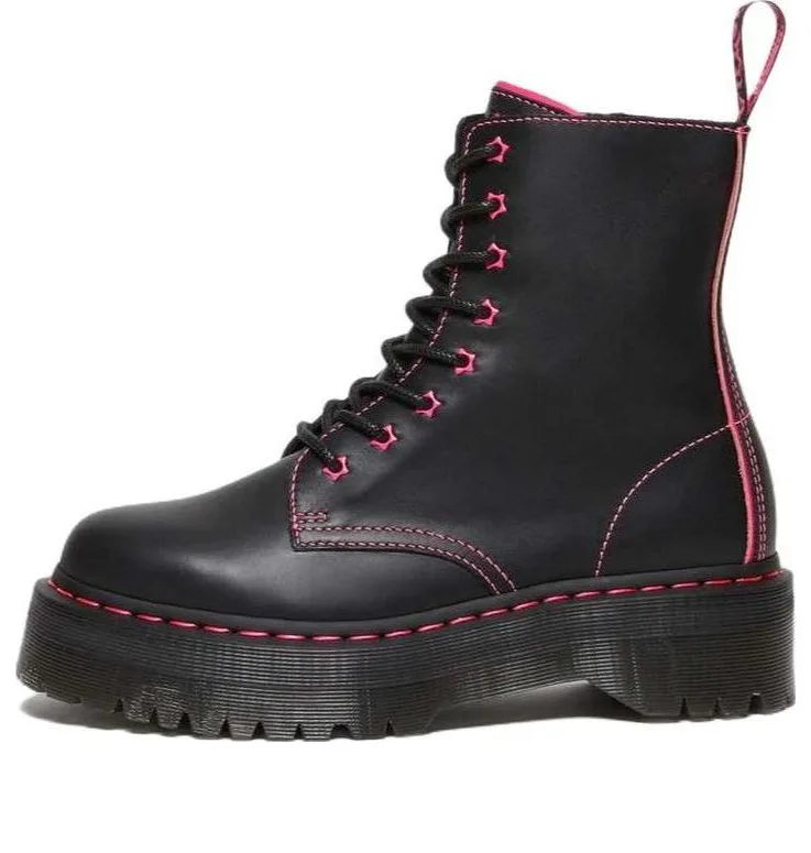 Dr. Martens Jadon II Neon Star Leather Platform Boots