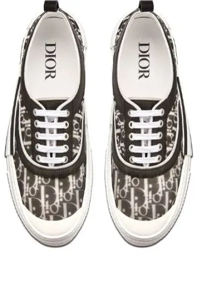 DIOR B23 Low Black Oblique Canvas — תמונה 1