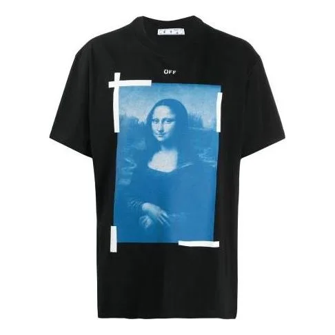 Off-White Unisex SS21 Mona Lisa Printing Black